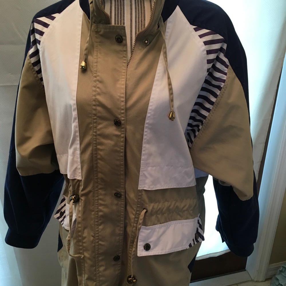 Westport Rain Jacket/Coat Blue & Tan size Med - Picture 7 of 12